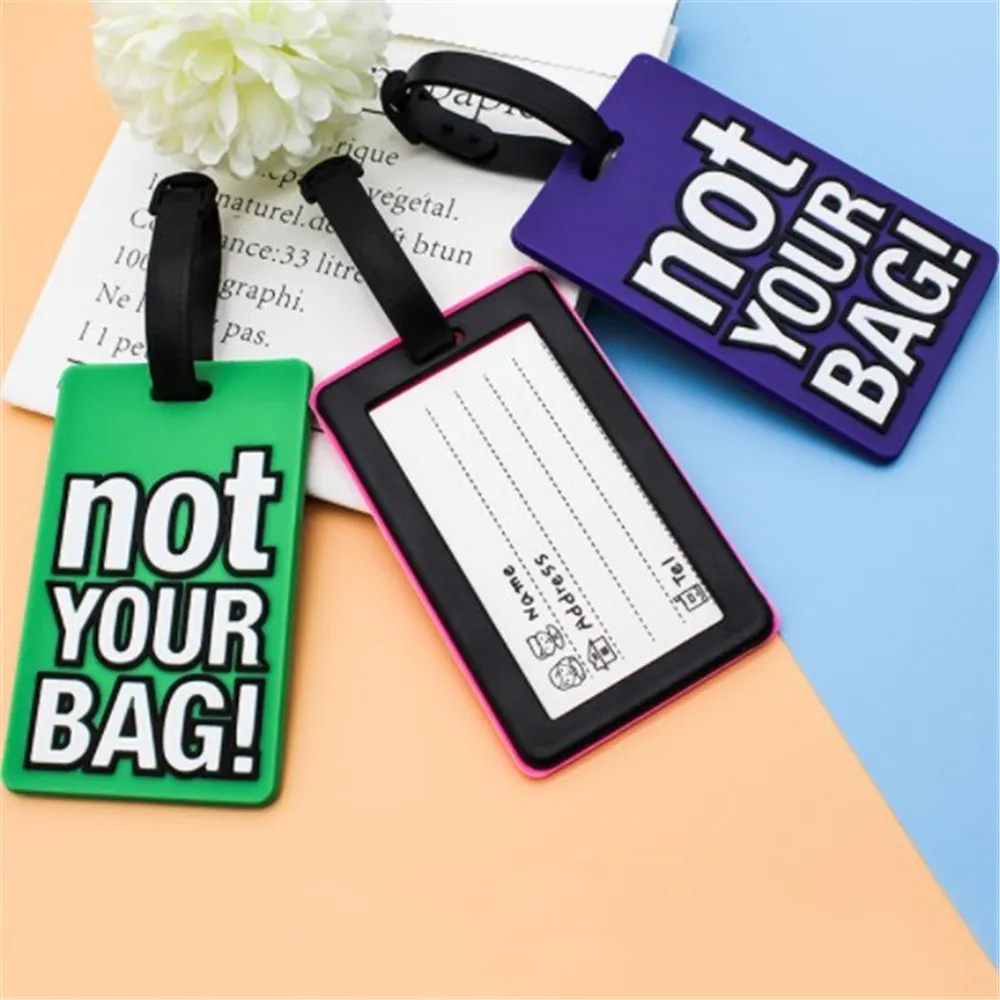 Etichetta porta-bagagli creativa per uomo e donna, non la tua borsa, porta-indirizzo per valigia, etichetta per aereo, accessorio da viaggio_voghion.com