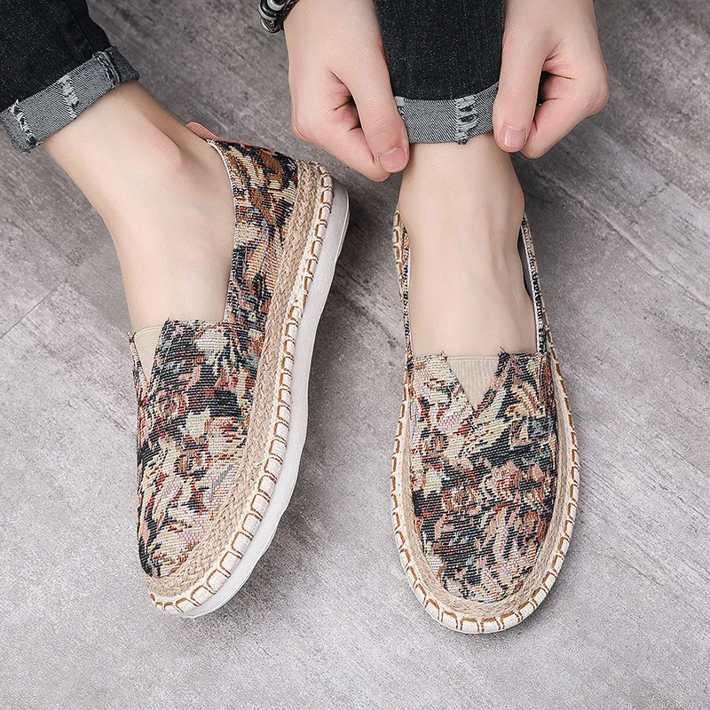Klassische runde Zehenpartie für Herren, lässig, atmungsaktiv, Canvas-Loafer, Herren, flache Fishmen-Schuhe, Espadrilles, atos de Hombre 2023_voghion.com