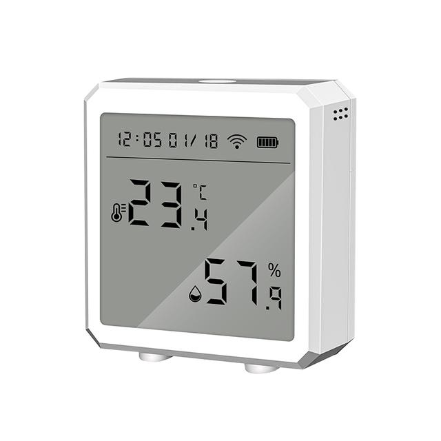 Tuya Wifi temperatūras un mitruma sensors Bezvadu viedā termometra higrometra detektors darbojas ar Alexa Google Home Smart Life_voghion.com