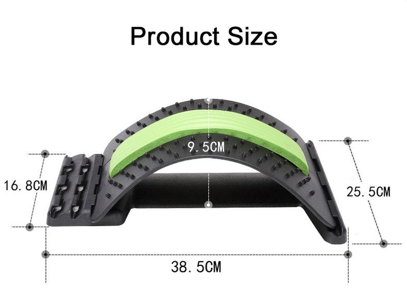 Massager Lumbar Support Spinal Board Back Stretcher Lower and Upper Muscle Pain Relief for Herniated Disc_voghion.com