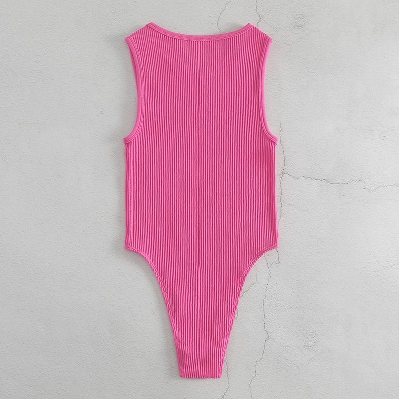 Einteiliger ärmelloser, schmaler, langärmliger, enger, sexy Overall mit Tanga_voghion.com