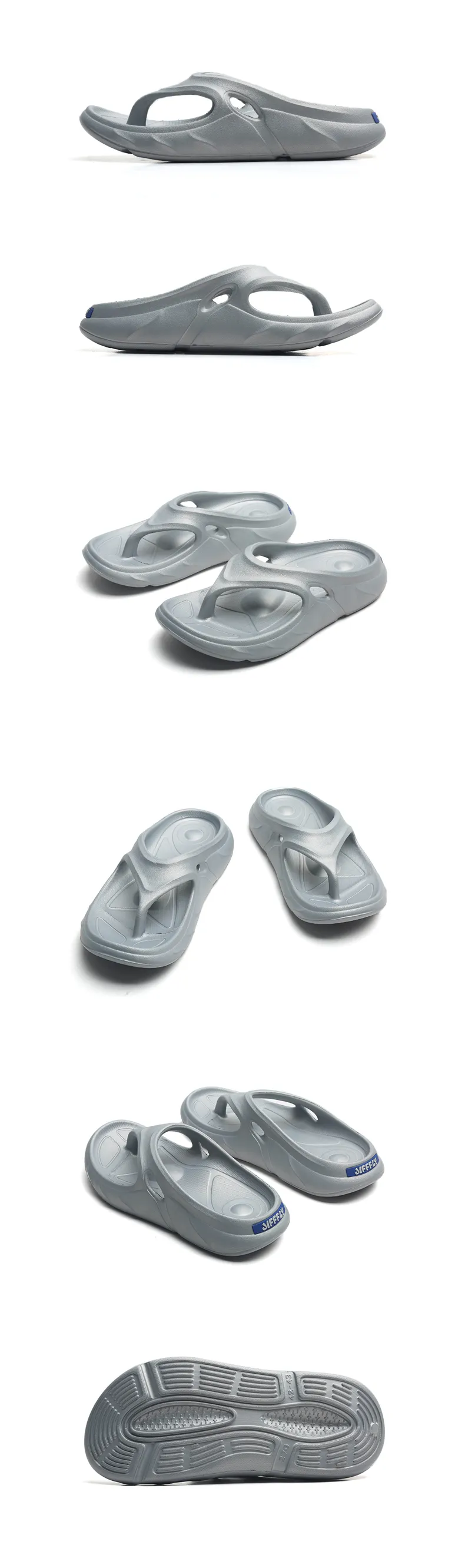 Pantoufles de sport à carreaux à semelle épaisse et massage de la voûte plantaire de marque Jifffly, polyvalentes, pour la plage, pour couples ;_voghion.com