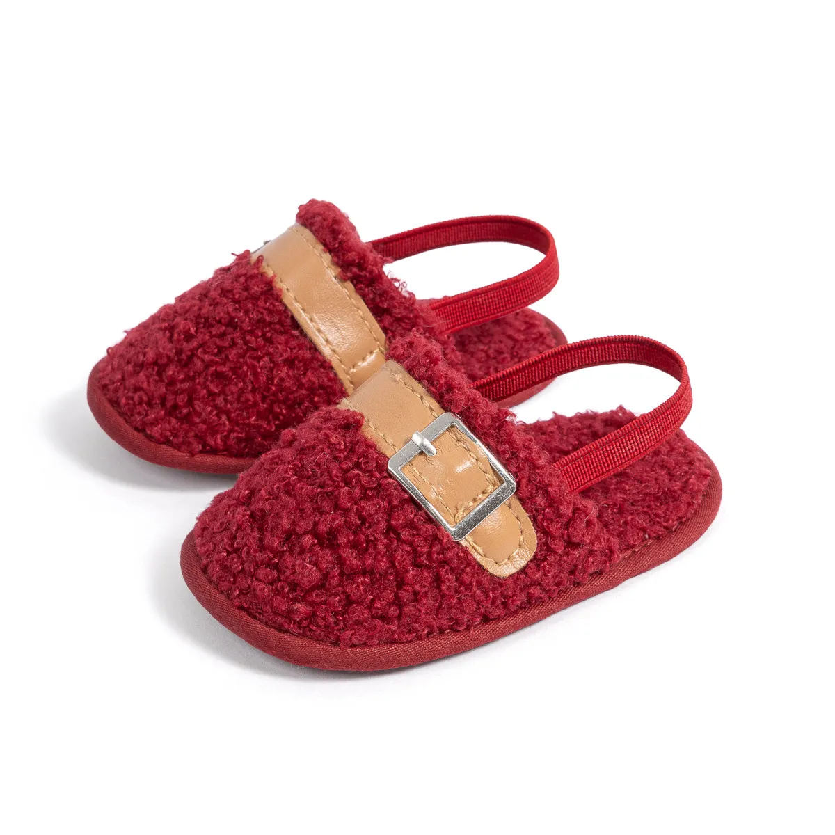Pantofole neonato morbide in peluche calde per inverno ed interno_voghion.com