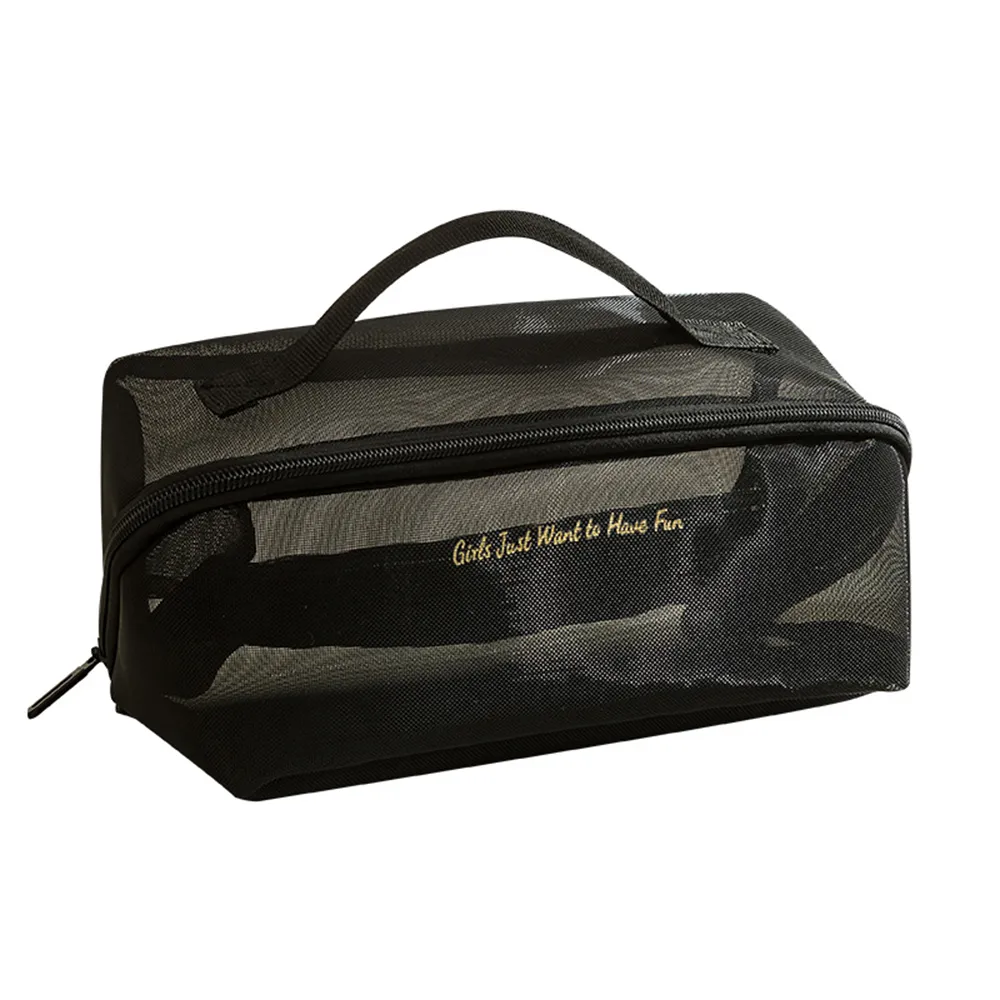Zipper Transparent Mes Makeup Large Capacity Make Up Toiletry Was Bags Women Travel Portable Cosmetic Bag Storage_voghion.com