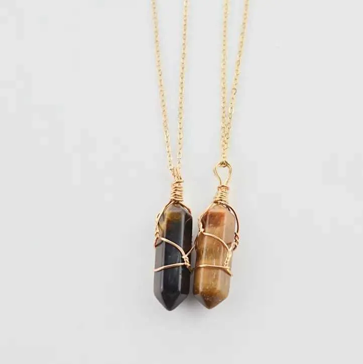 Natürlicher Kugelform Türkis Kristall Stein Quarz Heilpunkt Schmuck Anhänger Halskette für Frauen_voghion.com