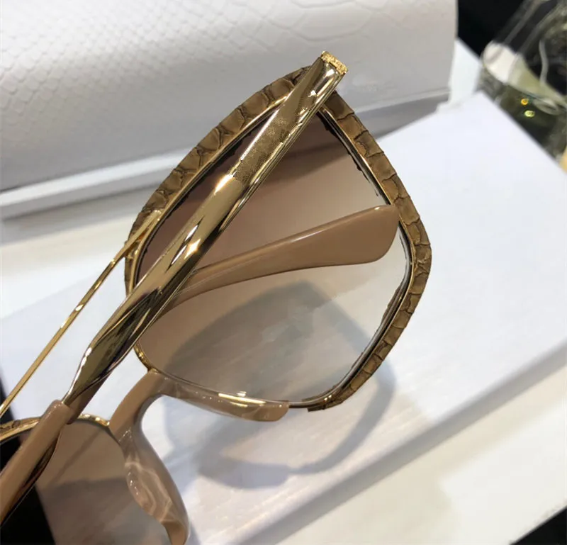 Wholesale- Brand Designer Sunglasses Metal Frame Charming Cat Eye Glasses Avant-garde Design Style Top Quality UV400_voghion.com