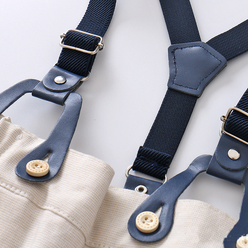 Children's Summer new style infant clothing, children's crawling clothes, triangle khaki + hat multi-piece set, gentleman's clothing_voghion.com