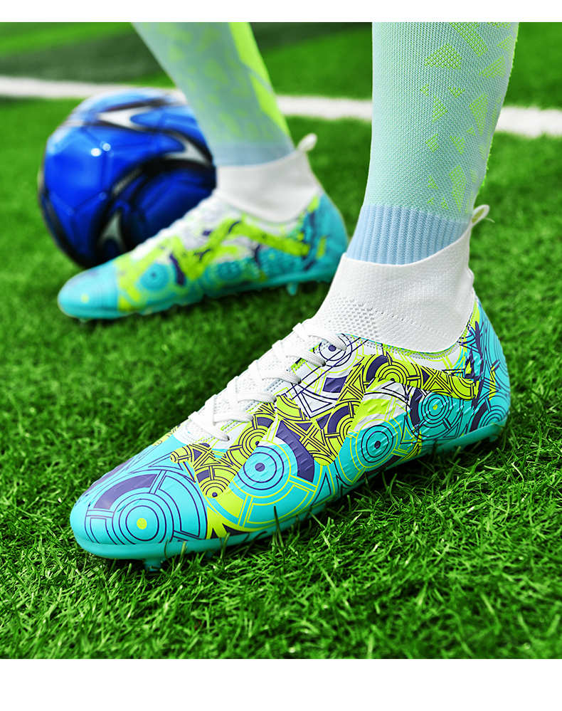 Sapatos de futebol ao ar livre Tênis masculinos Botas de futebol Adolescentes Adultos Crianças Chuteiras Antiderrapantes Ultraleve Unissex Turf Futsal_voghion.com