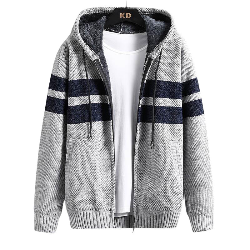 Men’s Cardigan Jacket 2023 Spring And Autumn Season Hooded Men’s Knitted Sweater 8876