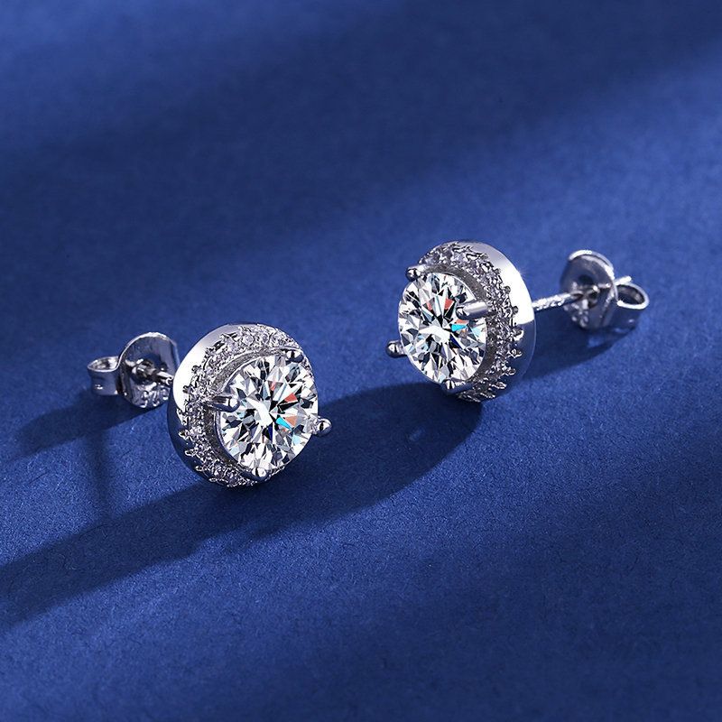 Moda moissanite full dia rotonda accessori donna argento placcato orecchini da donna_voghion.com