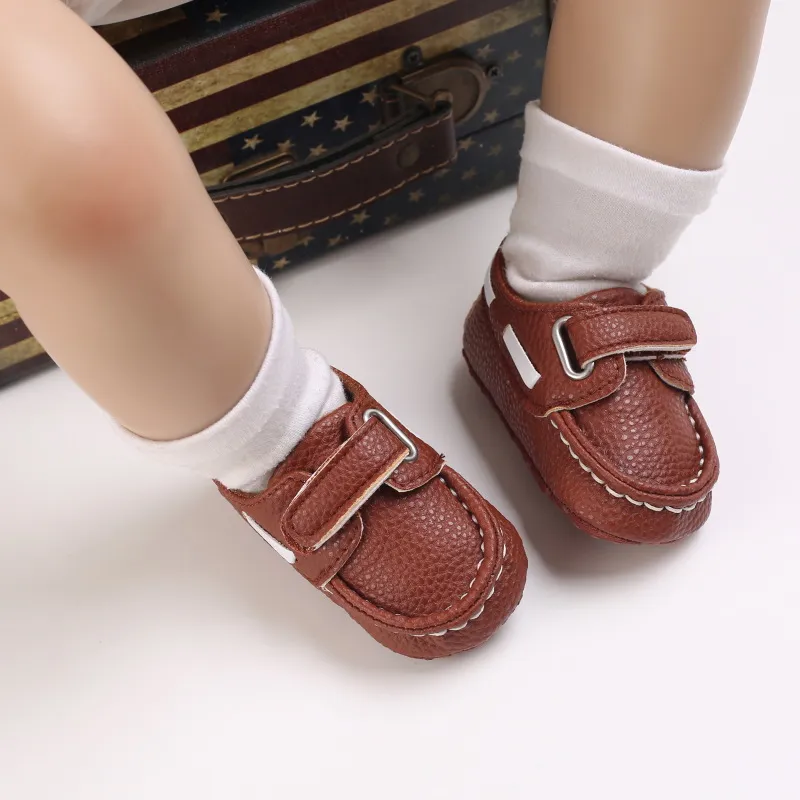 Little Kid Cuir Bébé Antidérapant Fond Souple Bébé Unisexe Décontracté Littlesprouts Nouveau-Né Tout-Petit Premiers Marcheurs Berceau_voghion.com