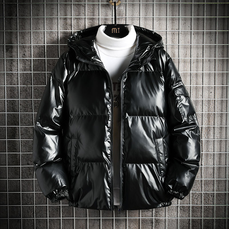 Men’s Clothing Winter new cotton coat men’s cotton coat trendy brand thickened velvet cotton coat trend 2023 large size short shiny thick coat