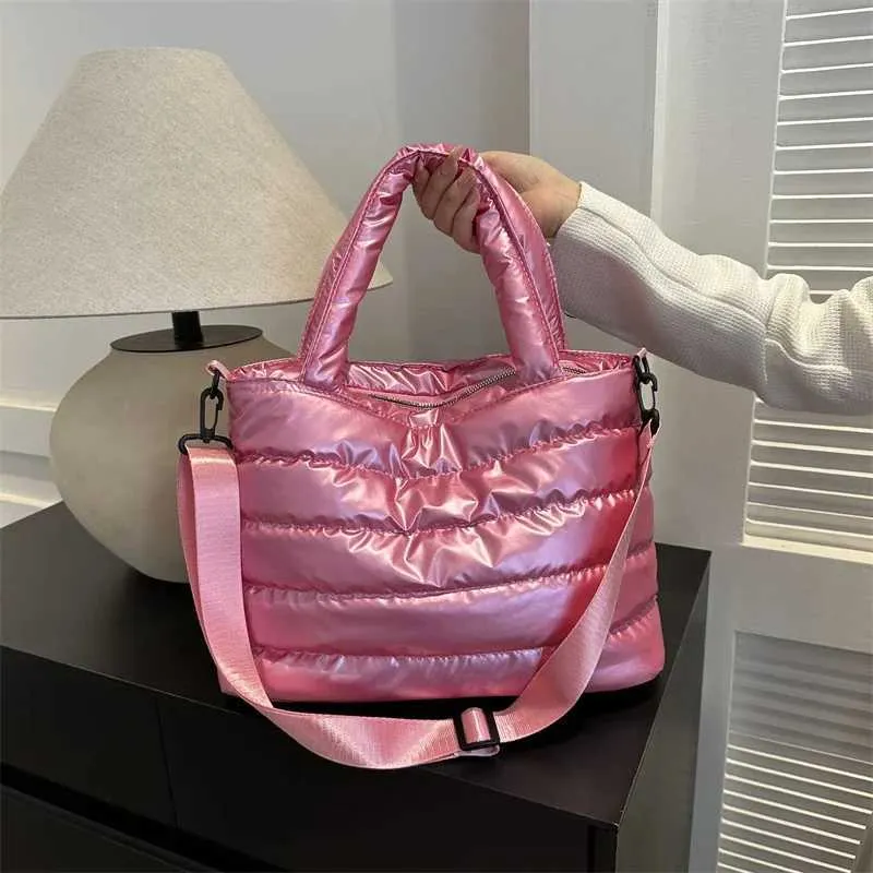 Gesteppte Damen Schultertasche Große Wasserdichte Ledertasche_voghion.com