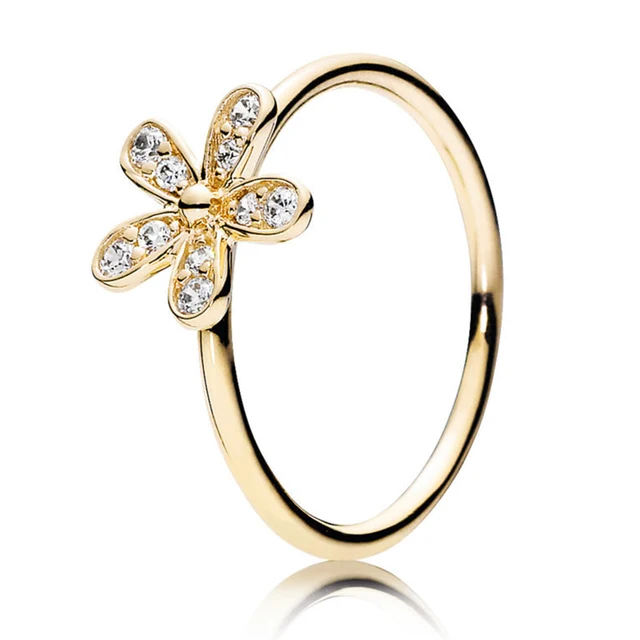 Heiße Verkäufe Heiße Verkäufe Authentische Sterling Gold Farbe Prinzessin Krone Funkelnde Liebe Herz, CZ Ringe für Frauen Kristall Engagement Schmuck_voghion.com