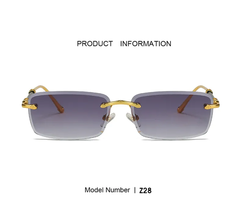 Lunettes de soleil pour hommes, nouvelle monture sans monture, coupe diamant, mode ins net rouge, les mêmes lunettes de soleil peuvent être assorties à la myopie en gros_voghion.com