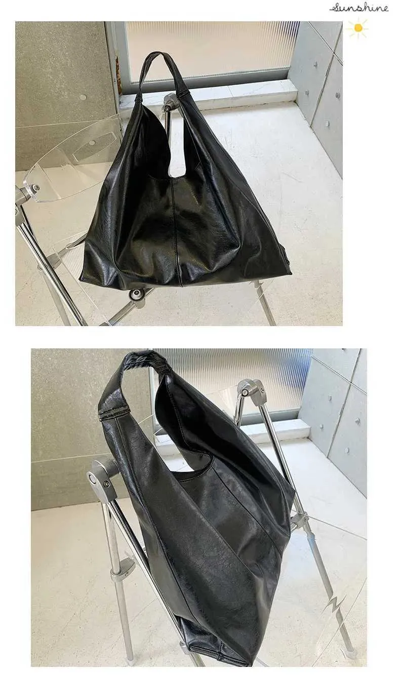 Moud Sier Fraen Schëller Grouss Mark Design Damen Hobos Handtaschen PU Lieder Grouss Totes Pendelen weiblech Achselhöhlebeutel_voghion.com