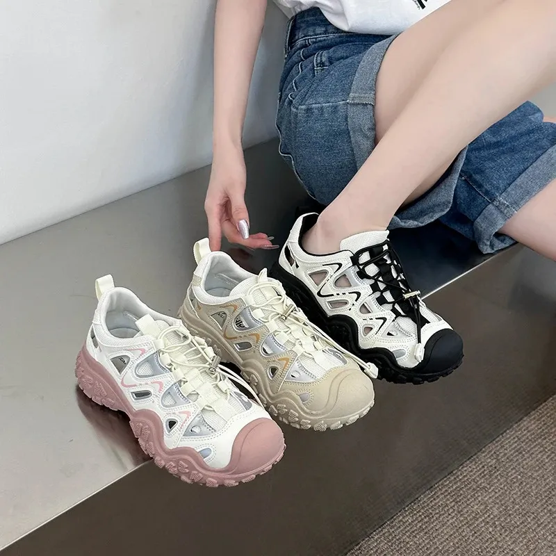 Casual Damen Schong Clogs Plattform Ronn Zeh Keil Kuerf Kleng Creeper Summer Sport Mëttel Schnalle Riemen Massiv Kotteng_voghion.com