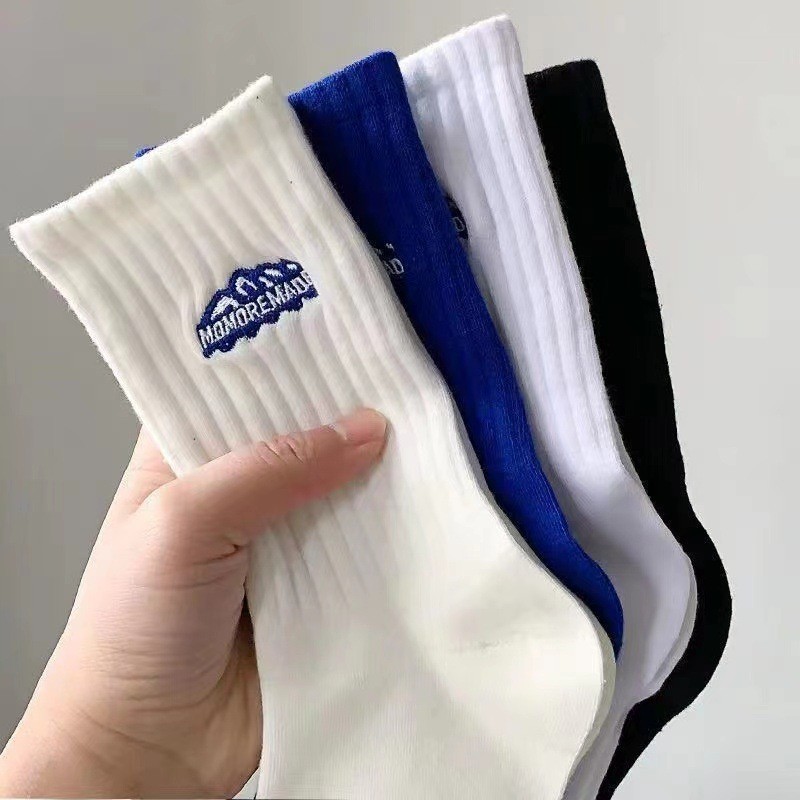 Autumn and winter snow mountain socks versatile men's and women's mid-calf length socks ins thick line Net Red fashion couple sock