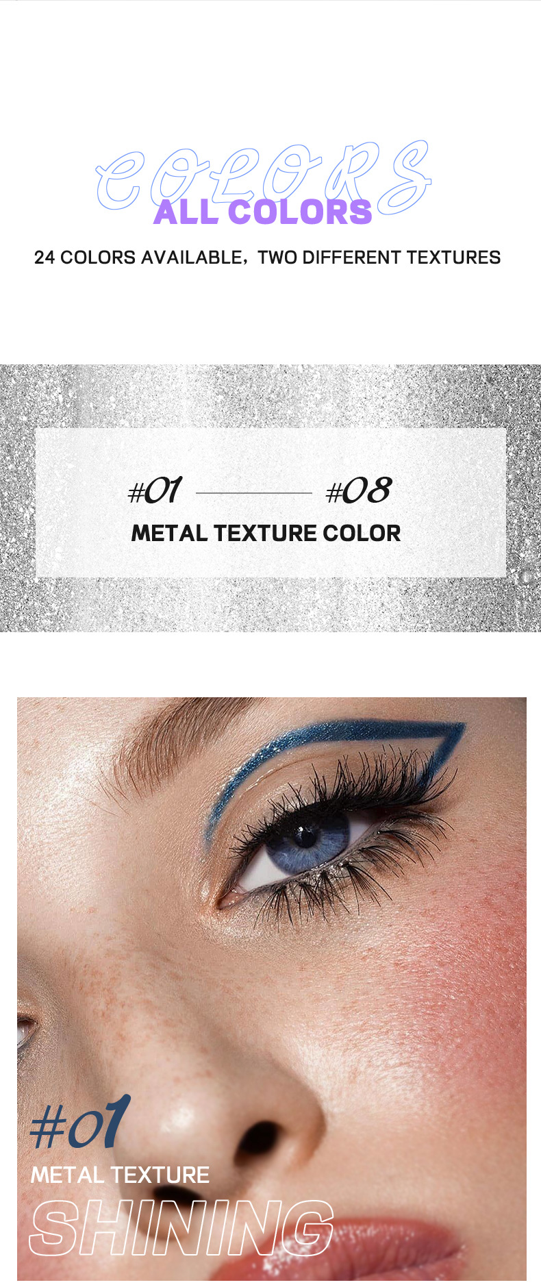 Eyeliner Kalem Dayanıklı Su Geçirmez Çok İnce Renkli Sıvı Eyeliner Kalem_voghion.com