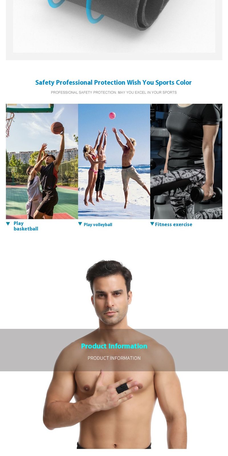 Vingerondersteuning druk nylon basketbal volleybal vingergewricht beschermhoes_voghion.com