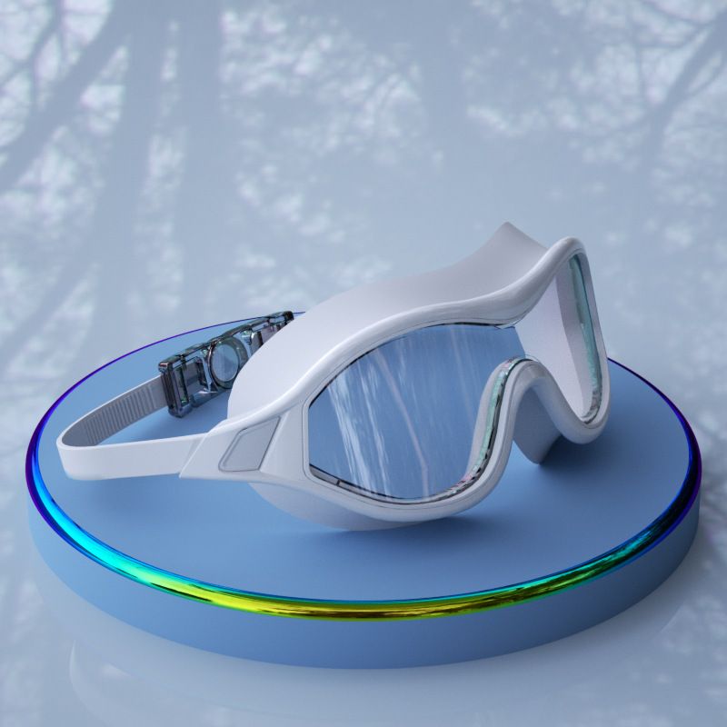 Große professionelle Schwimmbrille für Jugendliche und Erwachsene mit großem Rahmen, HD, wasserdicht und mit Antibeschlag-Ausrüstung_voghion.com
