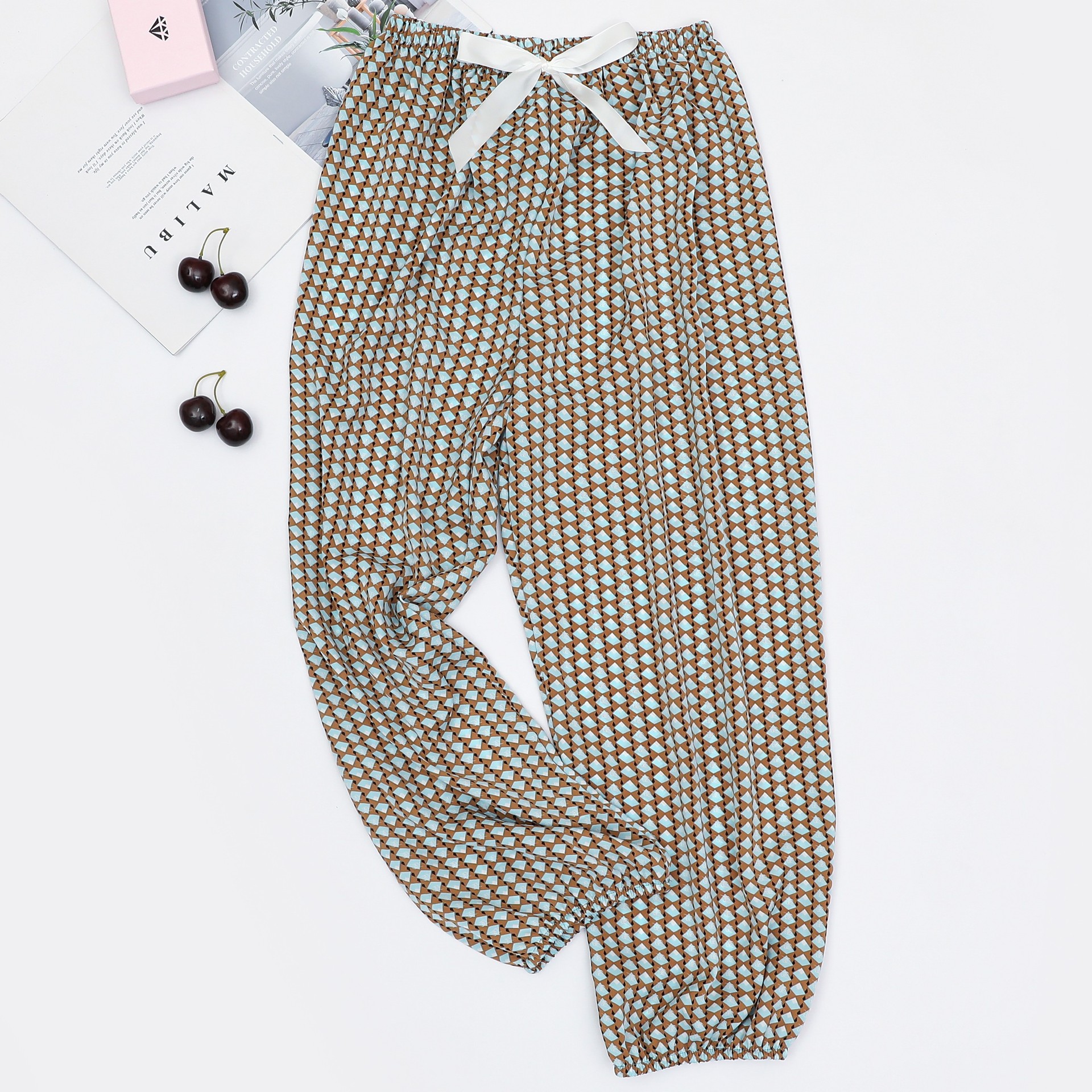 Women's Sleepwears  Thin breathable bloomers plus size loose casual ankle pants_voghion.com