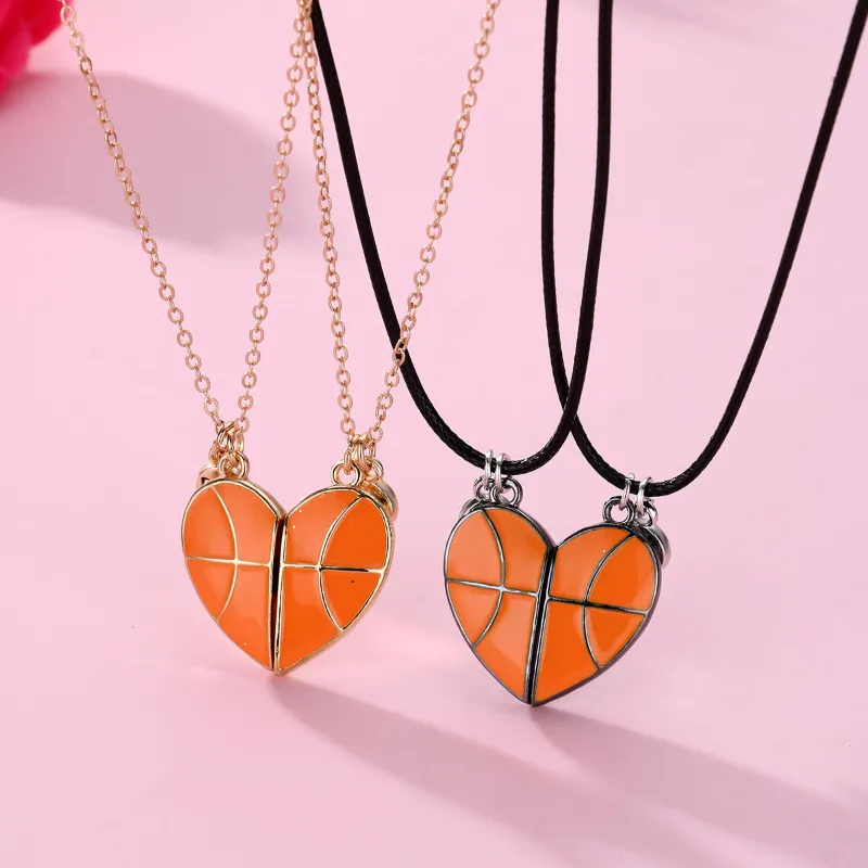 Collane con ciondolo Luoluo&baby 2 pezzi/set Cartoon Heart Basket Chain Collana amico BFF Gioielli amicizia regali per_voghion.com