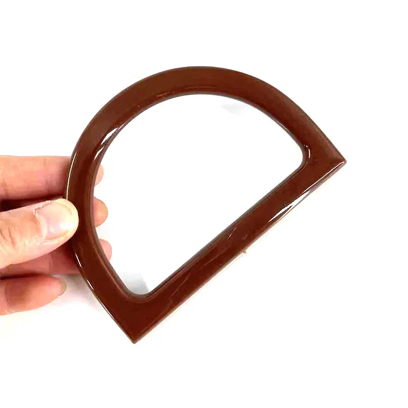 1PC D-Form Harzgriff für handgefertigte Handtaschen-Geldbörsenrahmen DIY Frauen gewebte Accessoires Mode-Taschengriffe_voghion.com