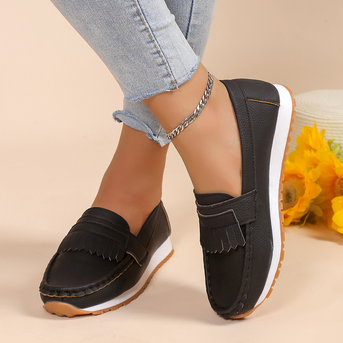 Mocassins décontractés à la mode pour femmes_voghion.com