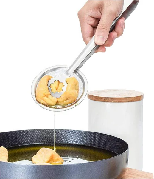 Edelstahl Siebzange Für Küche Und Frittierwerkzeug_voghion.com