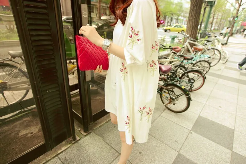 Robes vêtements chine robe florale coton lâche pour les femmes enceintes vêtements décontracté grossesse maternité 230417_voghion.com