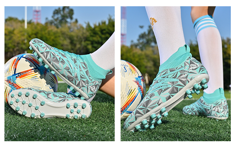 Nieuwe professionele voetbalschoenen lange spikes enkel voetbalschoenen FG antislip ultralichte heren ademende buitensport_voghion.com