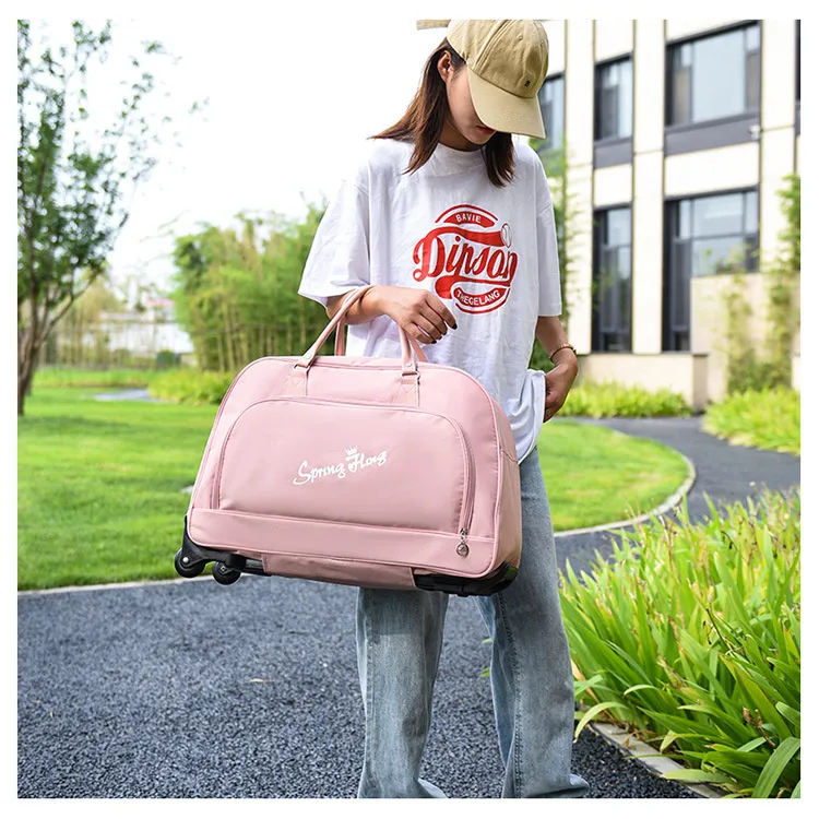 Large Capacity Trolley Handbag Foldable Thickened Wearresistant Boarding Case Home Storage Travel Convenient Bag_voghion.com