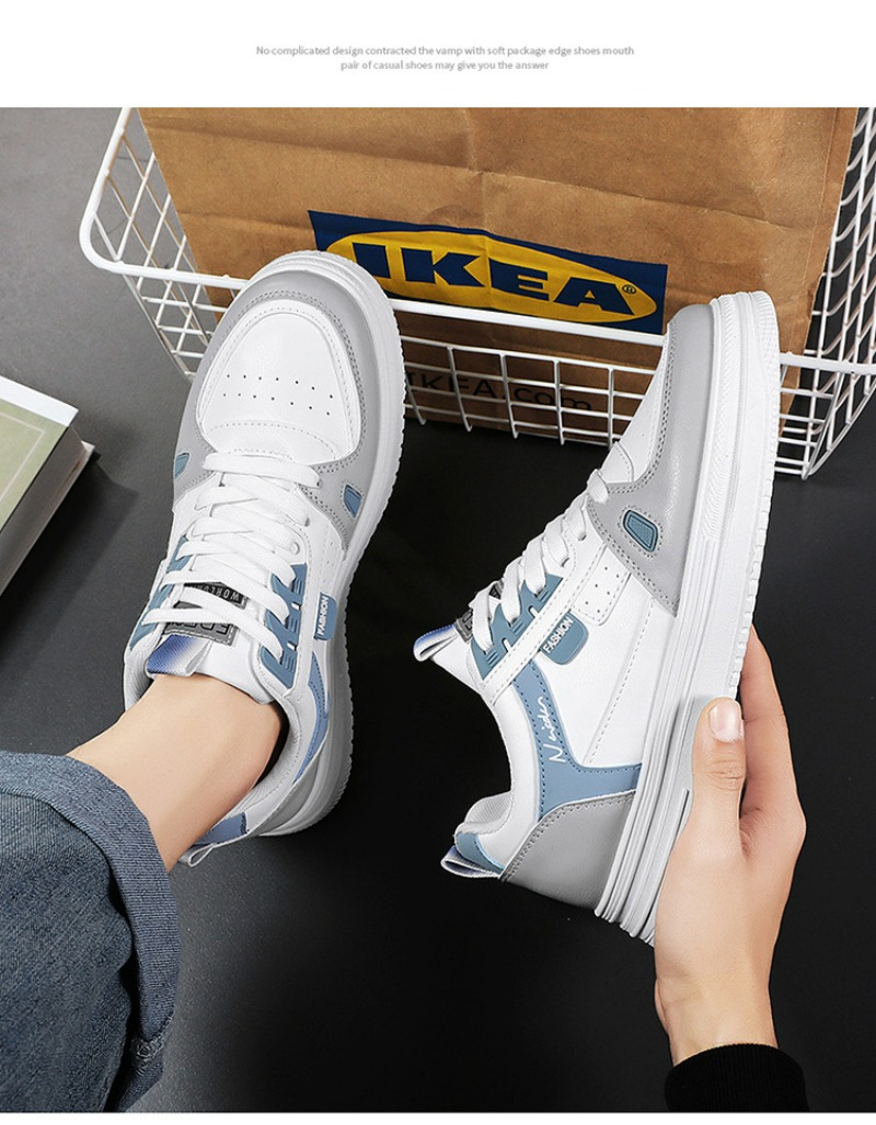 Men's Casual Walking Sneakers Breathable Lace-up Platform Shoes_voghion.com