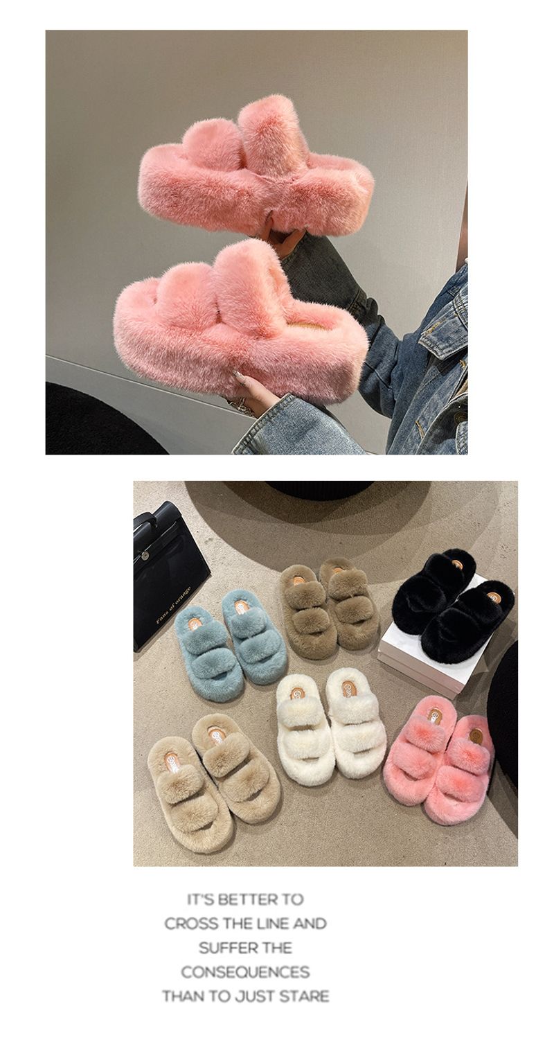 Women's 7cm thick soled to wear as outerwear new autumn and winter height enhancing furry cotton slippers for women_voghion.com