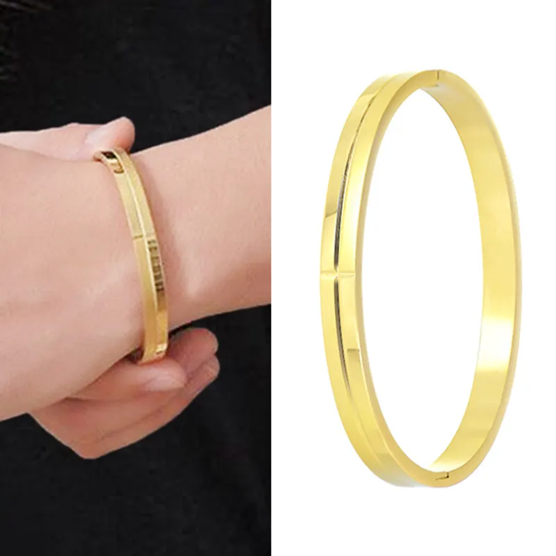 Bracelets HBP en argent pour femmes, personnalisés, ne se décolorent pas, tendance, plaqué or rose, en acier inoxydable, infini, tendance_voghion.com