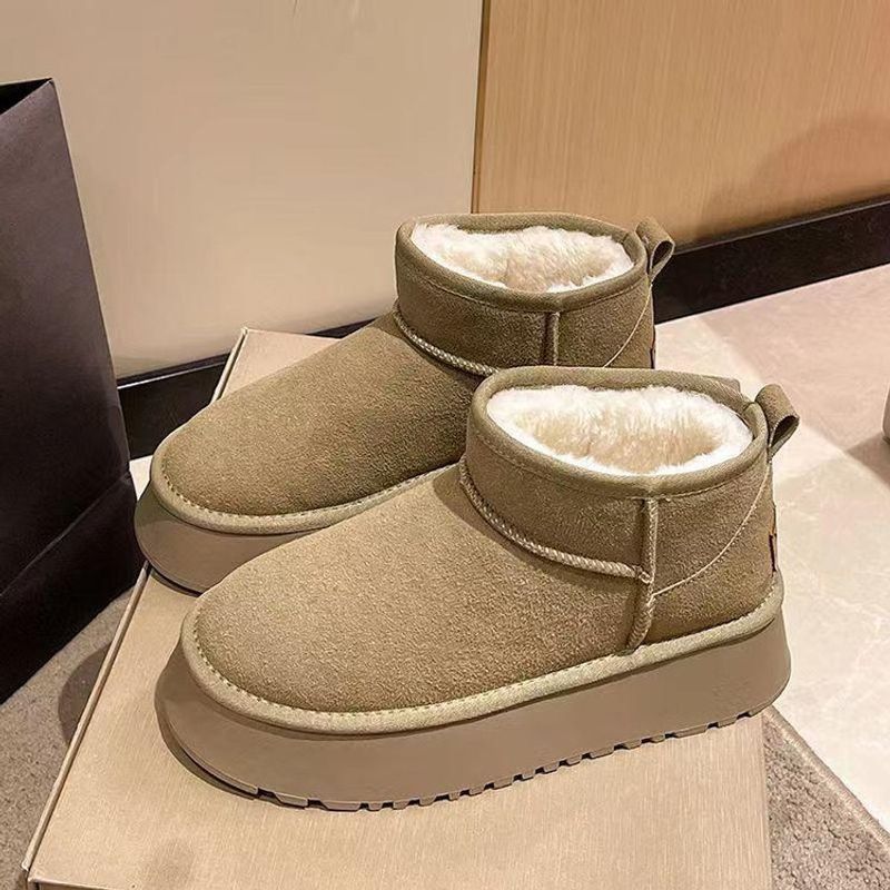 Winter neue kaschmir verdickt nicht-slip warme große größe baumwolle schuhe kurze röhre_voghion.com