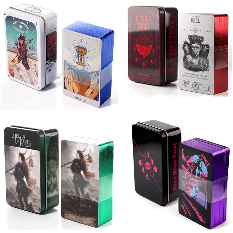 OCCULT Tarotkarten Goldprägung High-End-Eisenbox Pokerkarten Großhandel Grenzüberschreitende Produkte noow noen