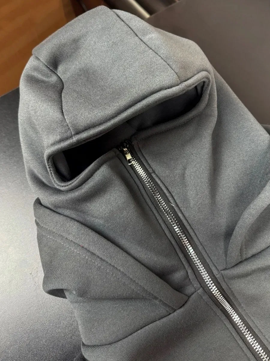 Men's Hoodie With Full Zip And Balaclava Design_voghion.com