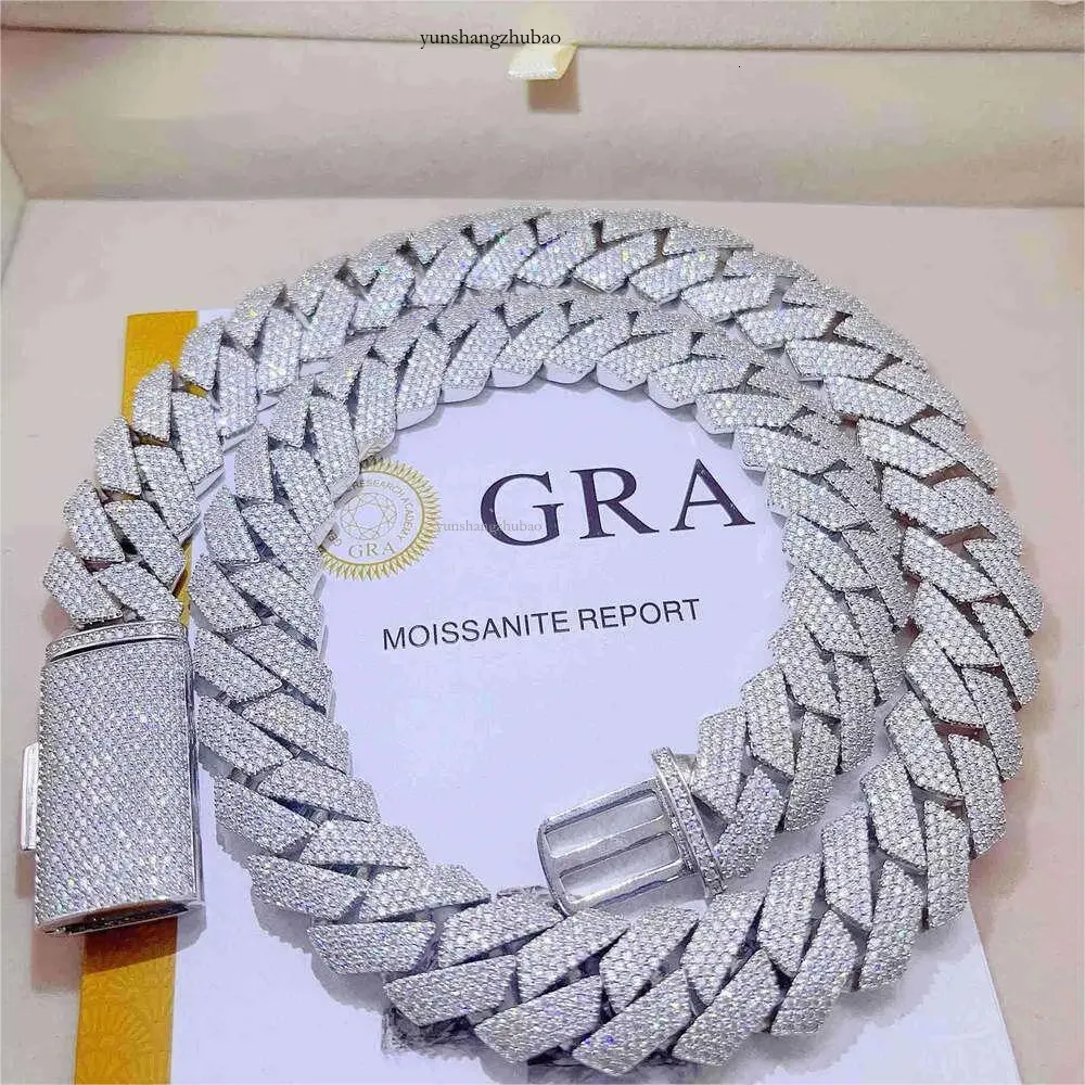 moissanite Halsband Designer Smycken Cuban K Chain Iced Out Pass Dia Tester Sterg Sier Halsband Vvs Moissanite Chains_voghion.com