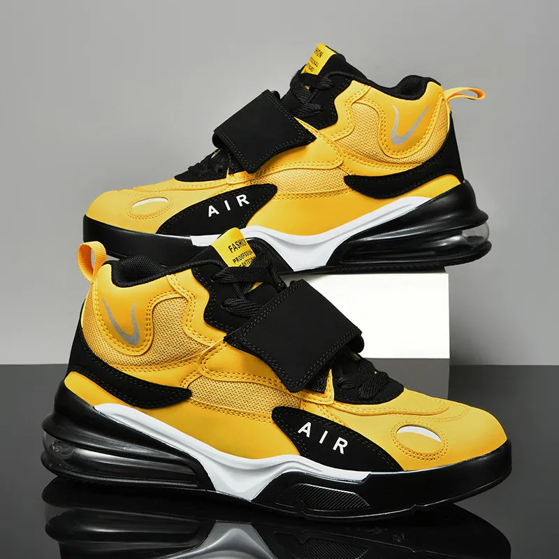 Comfortable Breathable Basketball Shoes For Men Black Blue Red_voghion.com