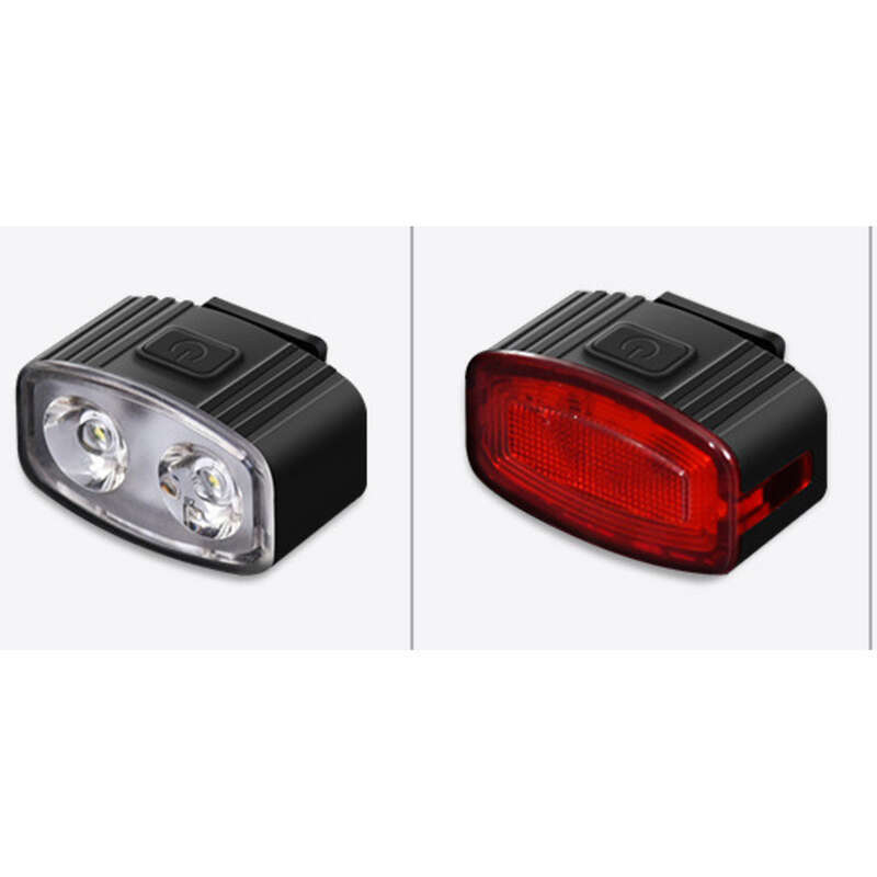 Phares de vélo, ensemble de feux arrière, feux d'avertissement de charge étanches, éclairage de nuit pour VTT,_voghion.com