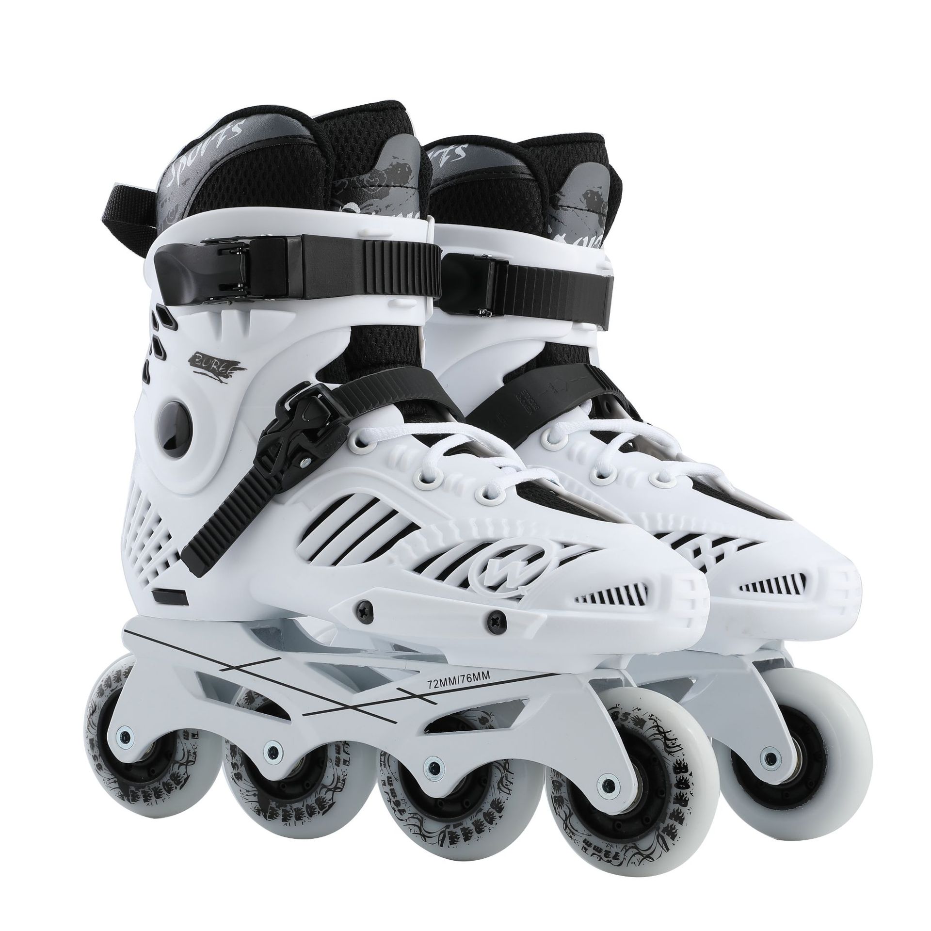 Chaussures plates fantaisie en ligne pour hommes et femmes adultes, patins à roulettes professionnels, patins à glace