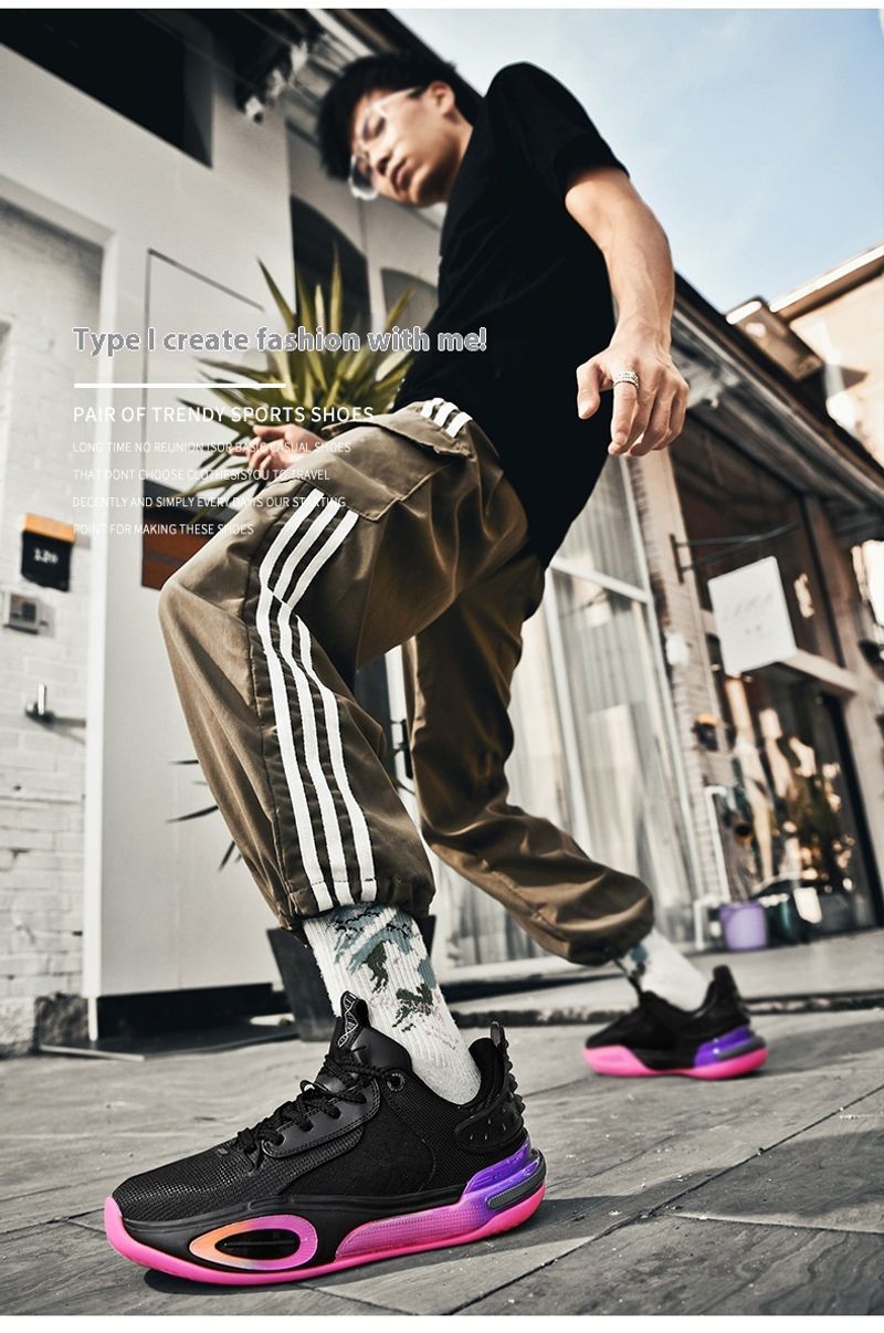 Hochwertige dämpfende, atmungsaktive Basketballschuhe Männer und Frauen, Outdoor-Sportschuhe für Jugendliche_voghion.com