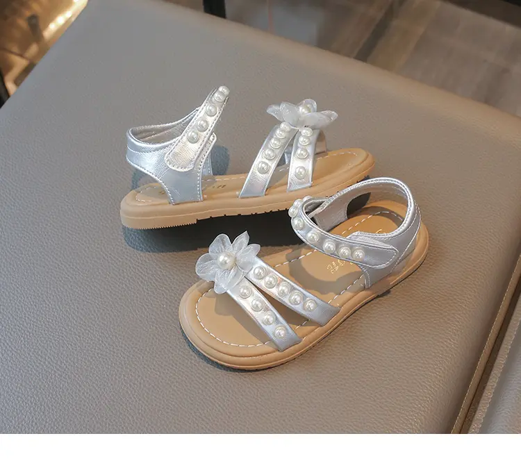 Flicksandaler blommig prinsessa sandaler mångsidigt mode_voghion.com