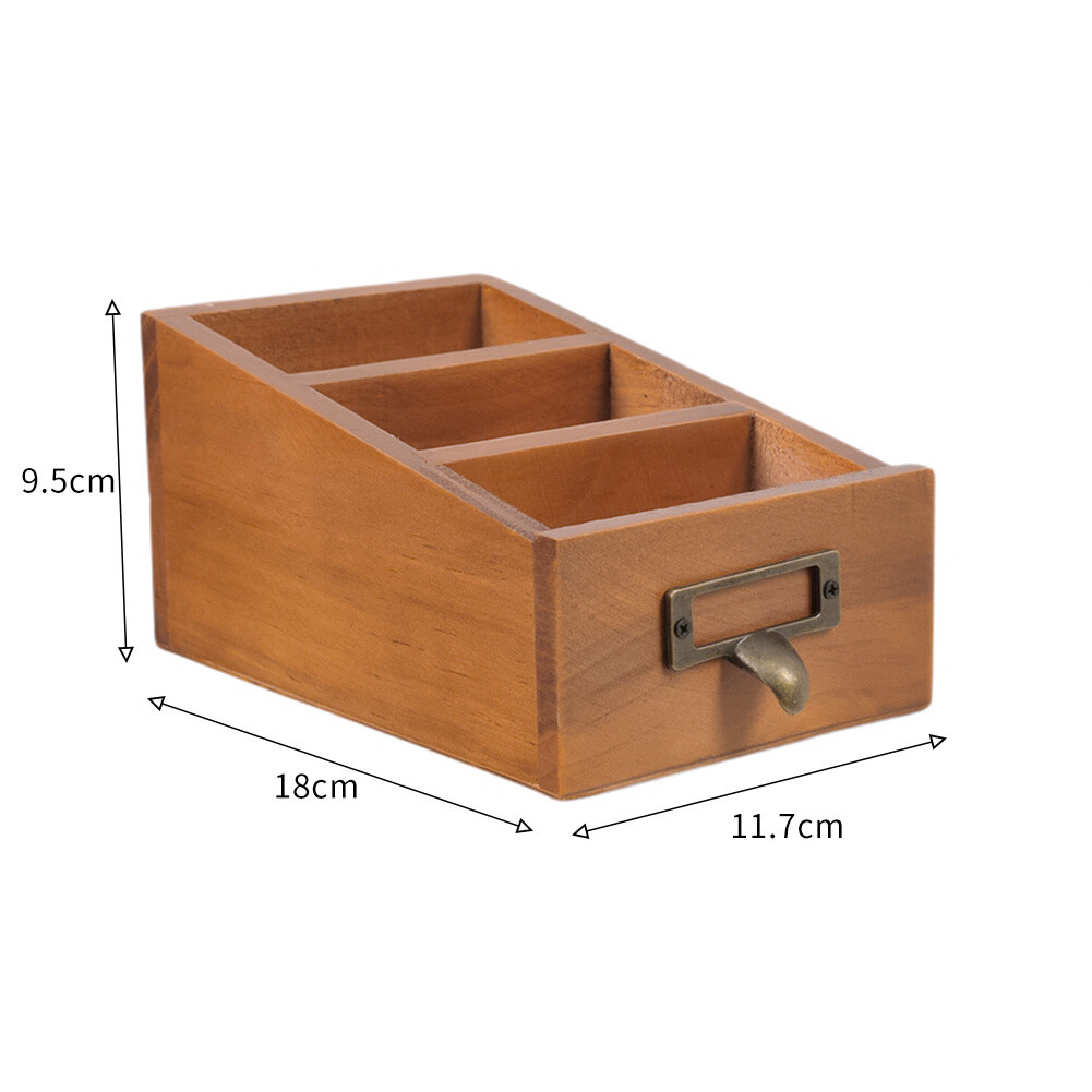 Vintage Desktop Storage Cabinet Make Up Jewellery Organiser Wooden Display Shelf_voghion.com