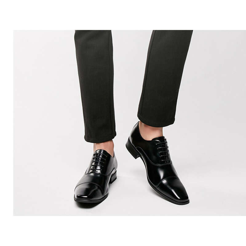 business Leather Men's Lace-up Non-commissioned Officers Wedding Three-layer Oxford Shoes British Style_voghion.com