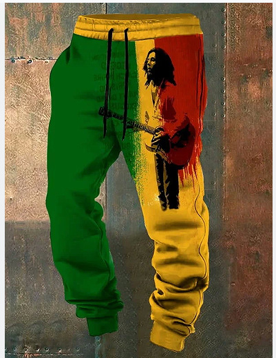 Men's Clothing Reggae Music Style Casual Drawstring Pants_voghion.com