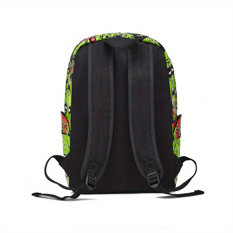 Ghost Skull Print Luminous Horror Night Computer Laptop Backpack Halloween Canvas School Bag for Carnival Mardi Gras_voghion.com