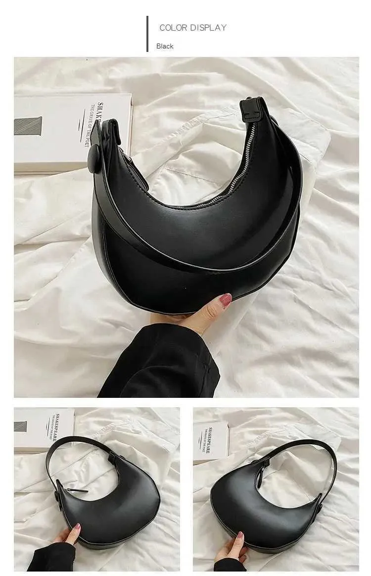 Fashion Armpit Bags For Women Cute Half Crescent Leather PU Purses And Handbags Designer Shoulder Bag Small Hand_voghion.com